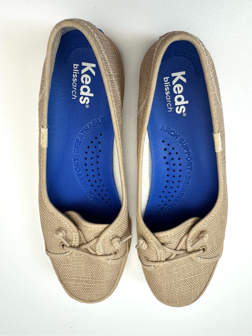 Keds khakis Canvas Slip-On Flats with arch support